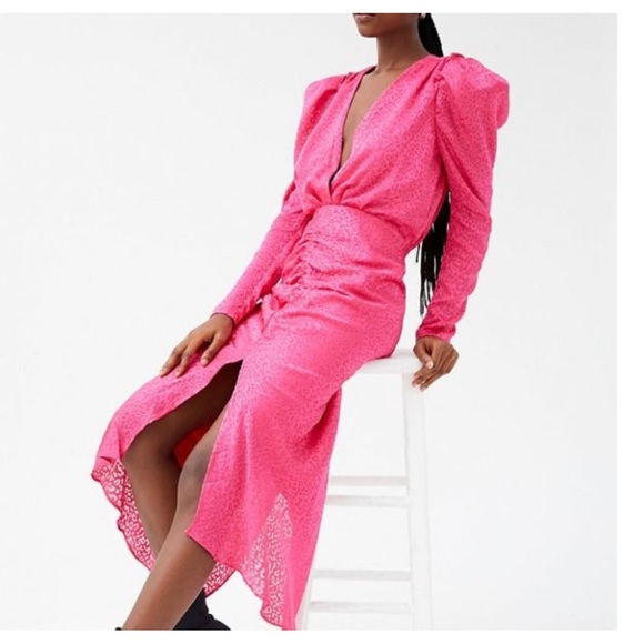 Ronny Kobo Pink Astrid Dress Size Medium - Picture 3 of 12